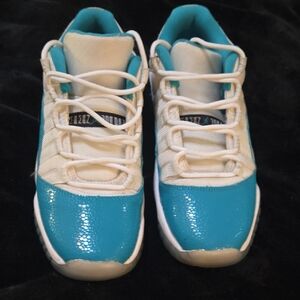 Jordan Retro Turquoise and White Sneakers